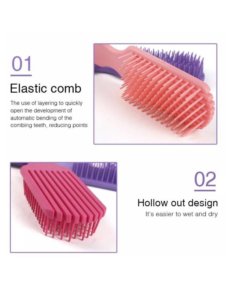 Anti-Static Comb Detangling Mini HairBrush - Black