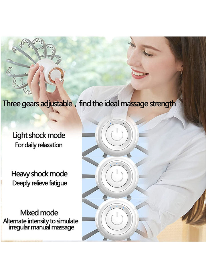 Rechargeable Electric Head Scalp Massager + EMS Foot Massager