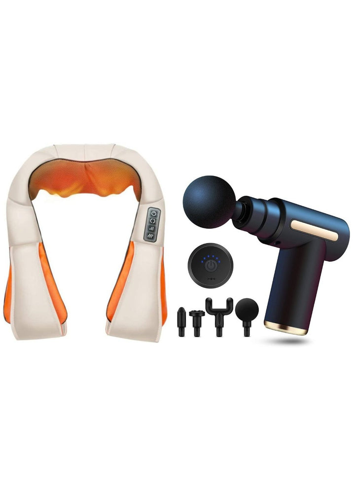 Back Neck Shoulder Massager + Massage Gun With 6 Speeds