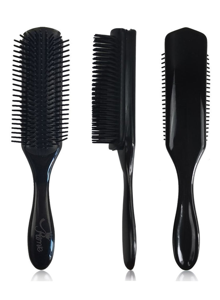 Detangling  Styling Curling Round Hair Brush - Black