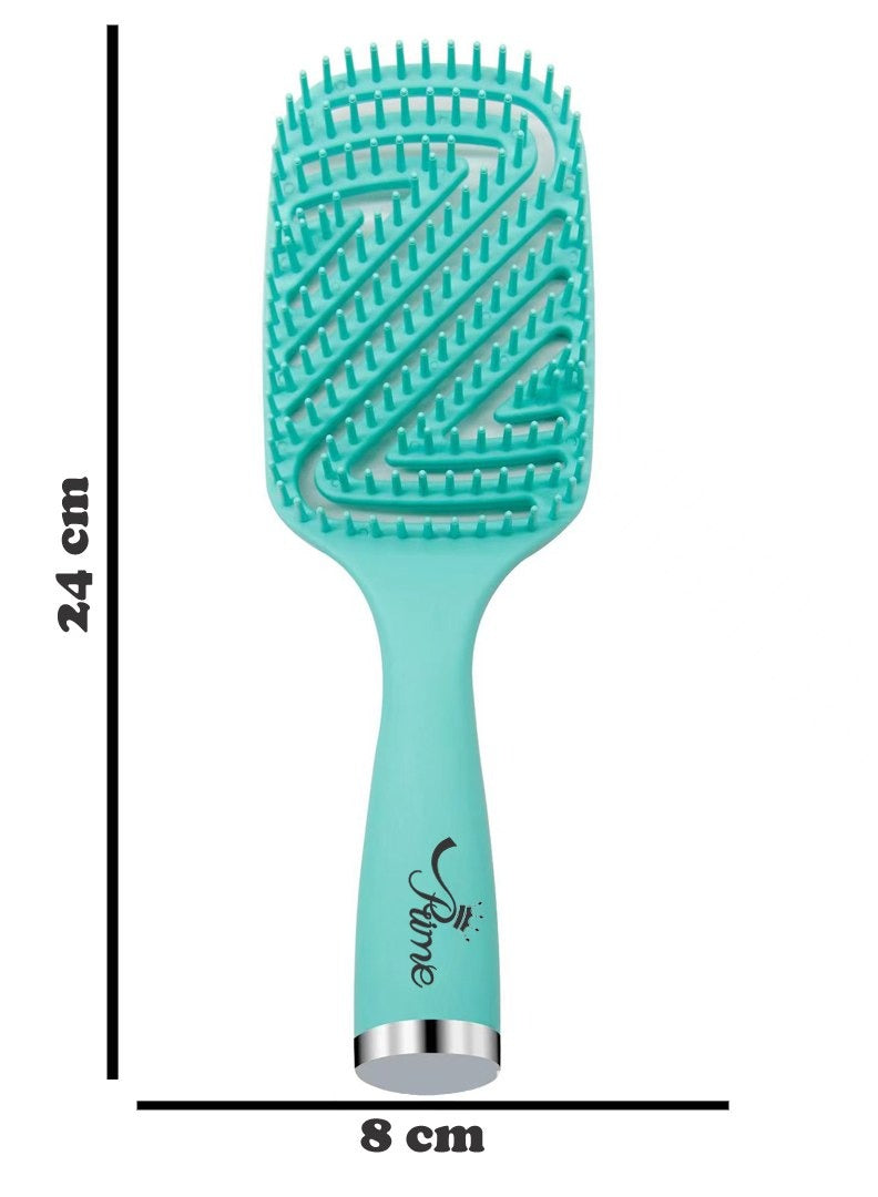 Wet Curly Detangling HairBrush & Hair Scalp Massage Comb - Green