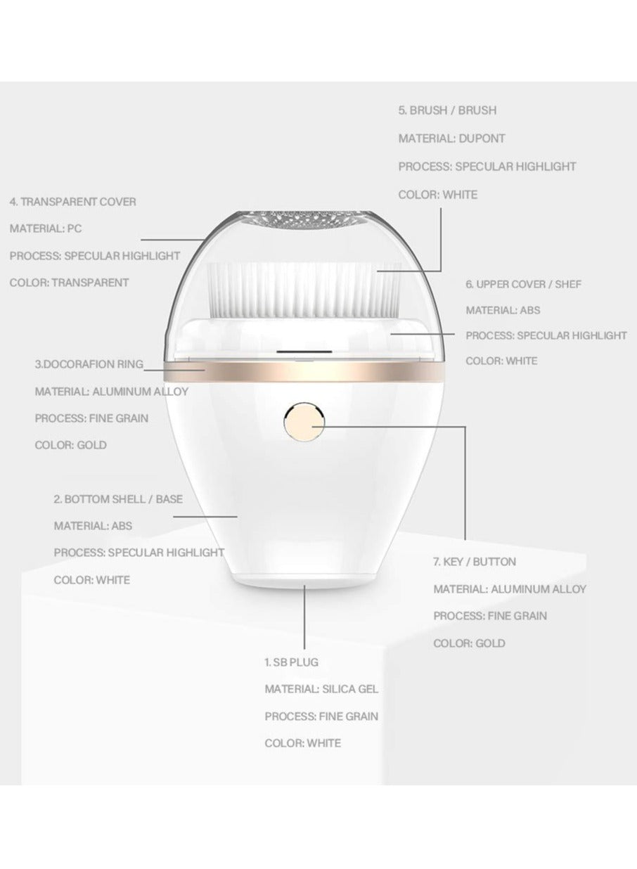 Massaging Facial Brush With 2 Brush Heads