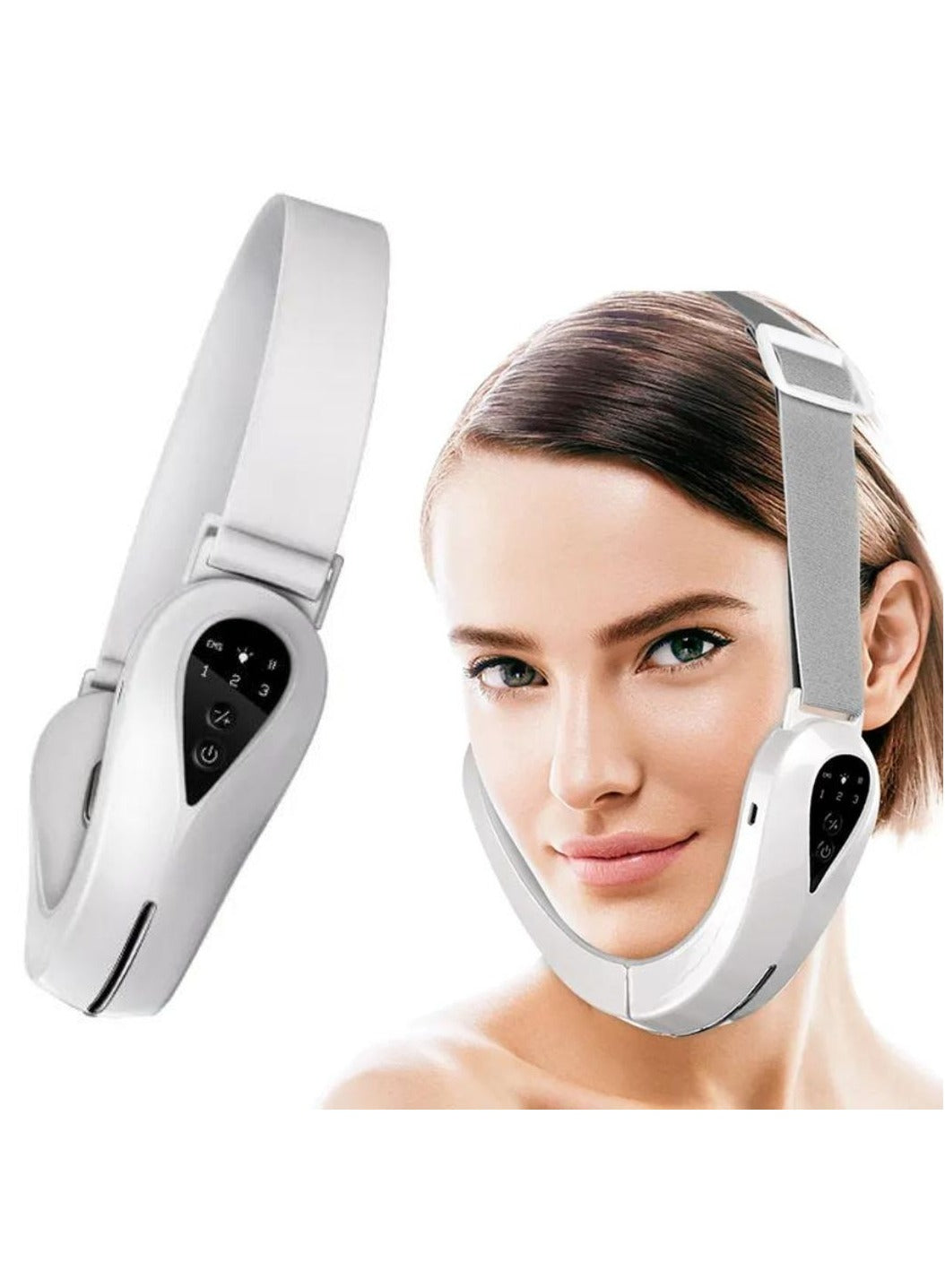 V-Shape Belt Patch Adjustable Facial Firming Massager