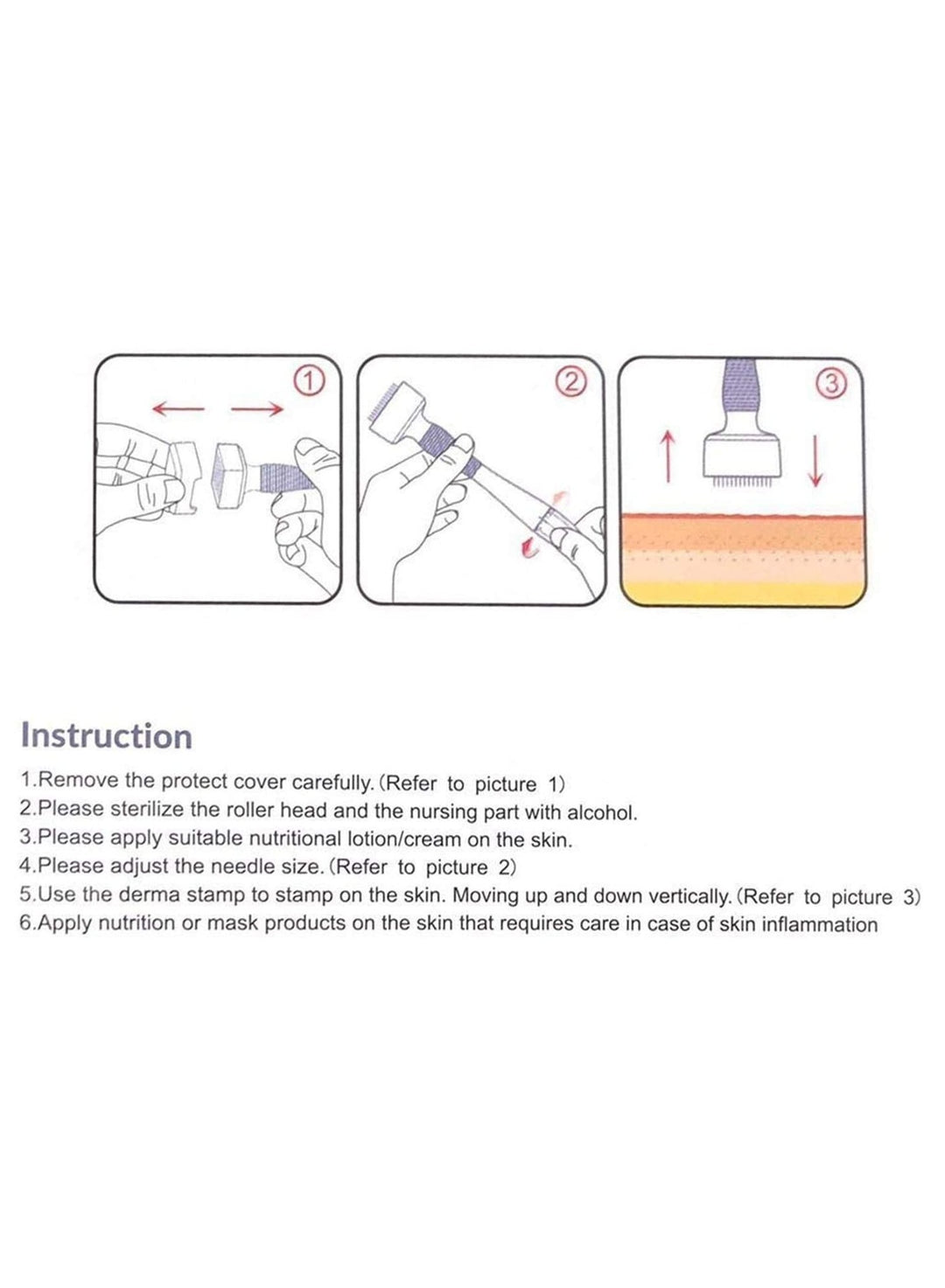 Derma Stamp Dermastamp 140 Tips Adjustable Titanium Microneedle Stamper