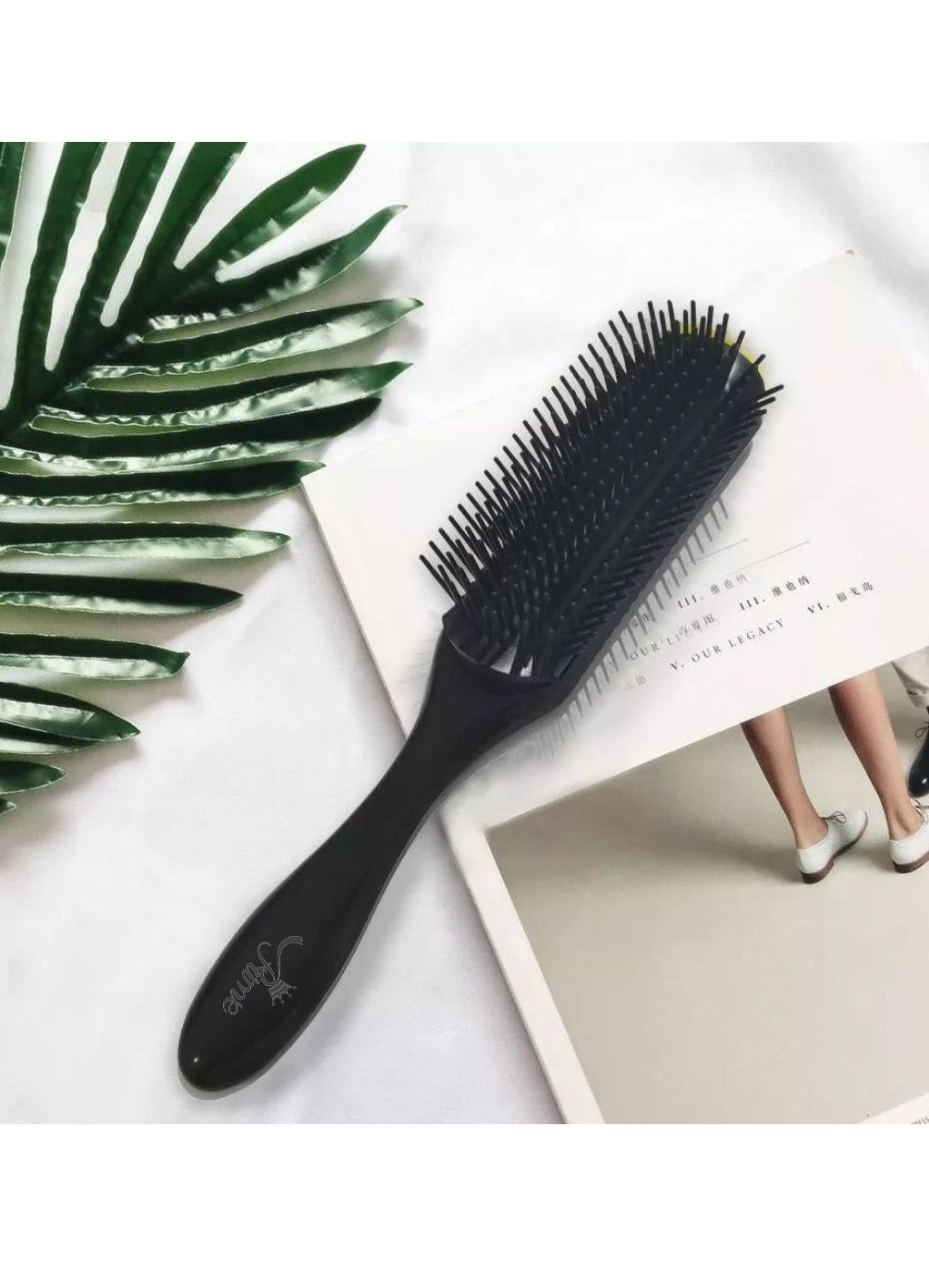 Detangling  Styling Curling Round Hair Brush - Black