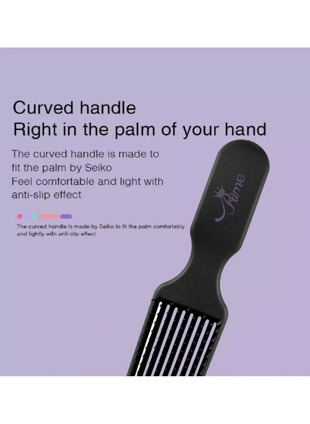 Anti-Static Comb Detangling Mini HairBrush - Black