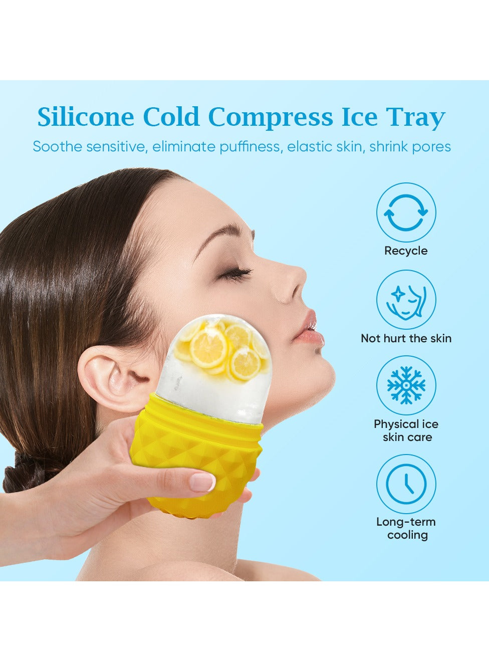 Ice Mold Ice Maker for Face with Anti-Leak& Drip System