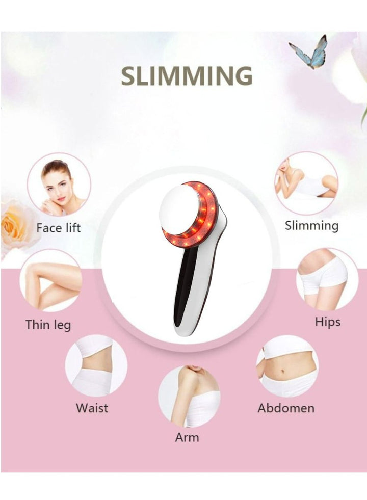 6 In1 Ultrasound Body EMS Slimming LED Therapy Facial Massager